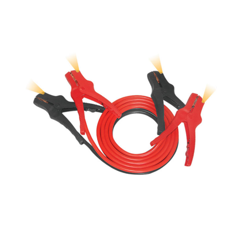 Red and black double clamp,Automotive 25 mm2 jumper cable, battery for trucks, diesel trucks, SUVs and cars